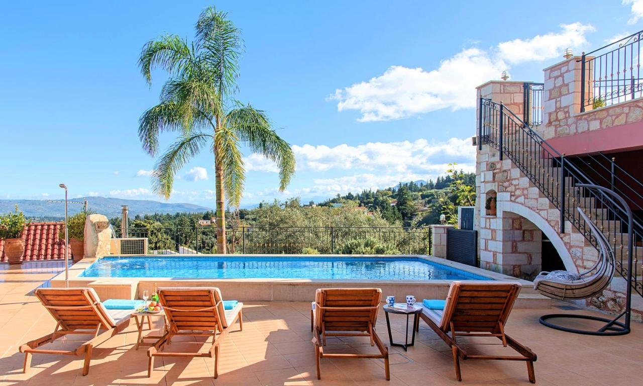 Steve Kois Villa Heated Pool Hriszí Aktí Haniá Kültér fotó