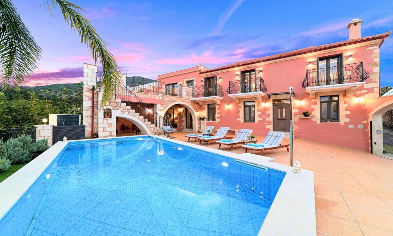 Steve Kois Villa Heated Pool Hriszí Aktí Haniá Kültér fotó
