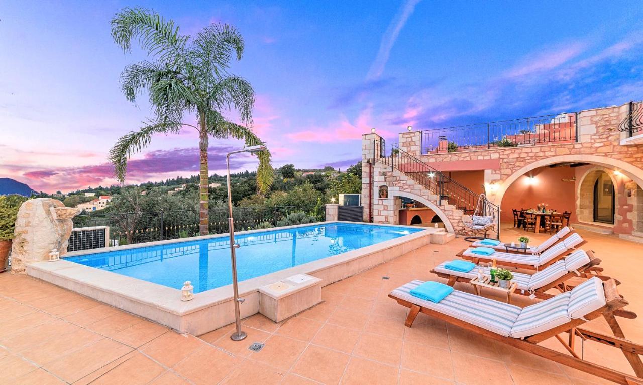 Steve Kois Villa Heated Pool Hriszí Aktí Haniá Kültér fotó